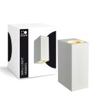 D'Lite Applique Murale Vrebos Blanc Up & Down | IP56 - Convient Pour 2x GU10