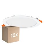 Lot 12x Osram Downlight LED Recess Slim Blanc 22W 2000lm 110D - 830 Blanc Chaud | Diamètre 200mm - IP20