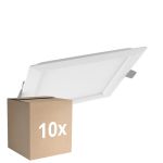 Lot 10x Ledvance Downlight LED Slim Carré SQ105 6W 420lm 120D - 830 Blanc Chaud 