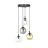 Emibig Hanglamp Cosmo Staal Zwart | Geschikt voor 4x E14 - Max 10W