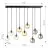 Emibig Hanglamp Cosmo Staal Zwart | Geschikt voor 9x E14 - Max 10W
